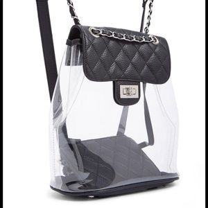 Forever 21 Black and Clear Backpack